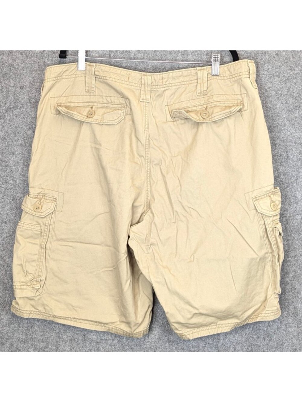 Lee Dungarees Mens 40 Cargo Shorts Khaki Beige Cotton Multi Pocket Casual Hiking - Picture 4 of 7
